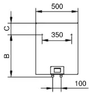 500 350 100 C B