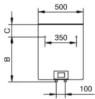 C B 500 350 100