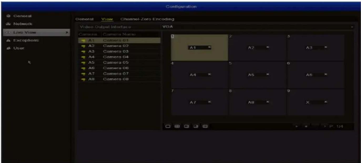 SWANN DVR4-1500 - Configuration: Live View: View - 1