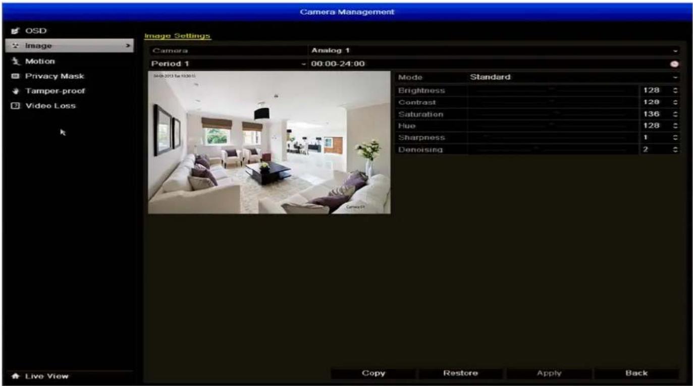 SWANN DVR4-1500 - Camera Management: Image - 1