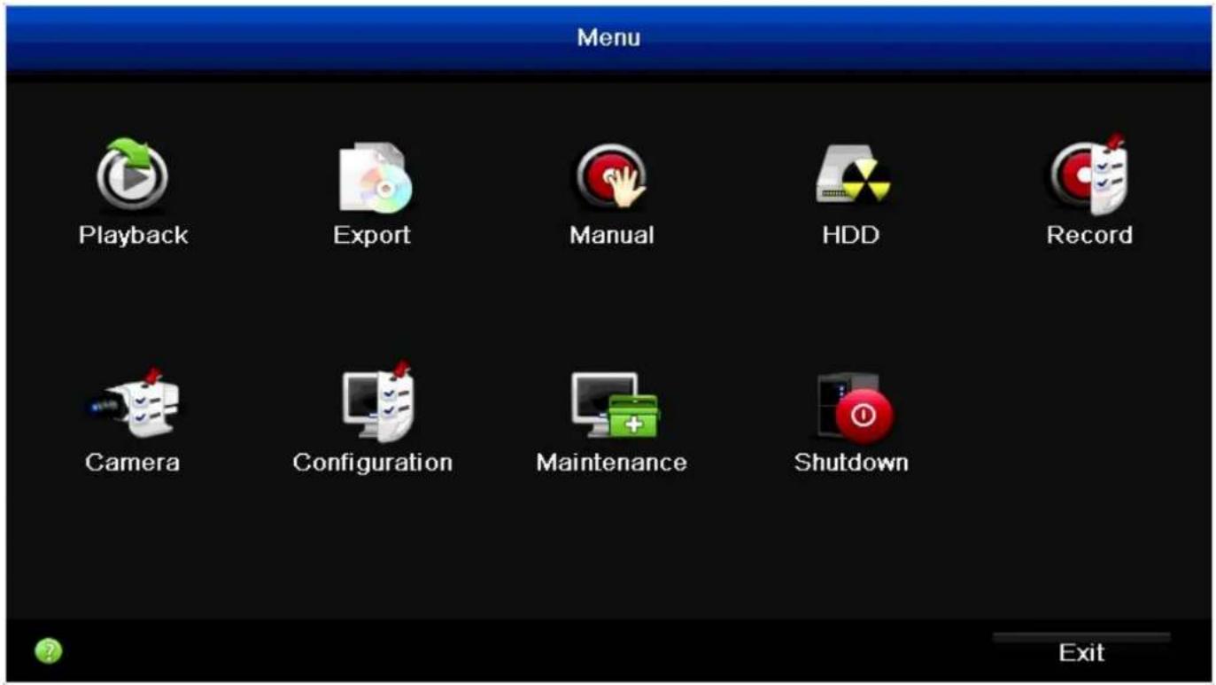 SWANN DVR4-1500 - Menu Layout - 1