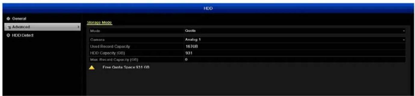 SWANN DVR4-1500 - HDD: Advanced/HDD Detect - 1
