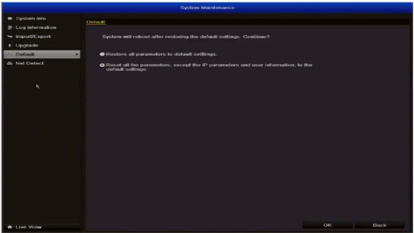 SWANN DVR4-1500 - Maintenance: Default - 1