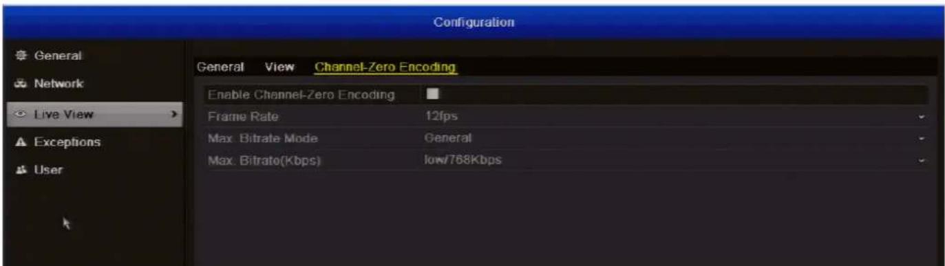 SWANN DVR4-1500 - Configuration: Live View: Channel-Zero Encoding - 1