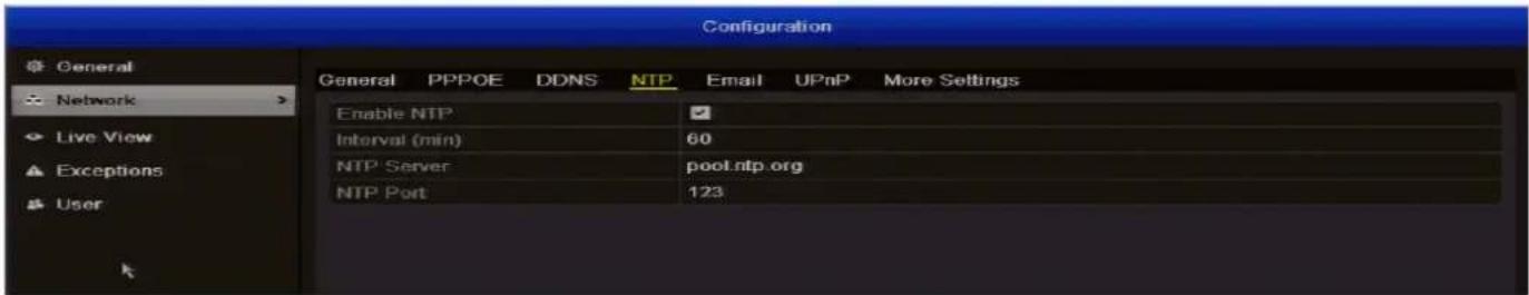 SWANN DVR4-1500 - Configuration: Network: NTP - 1