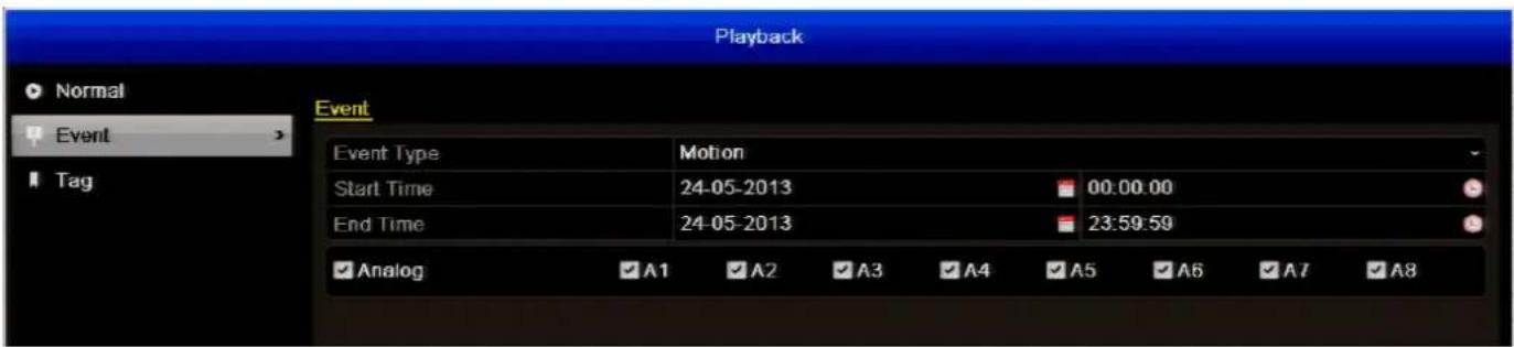 SWANN DVR4-1500 - Playback: Event/Tag - 1