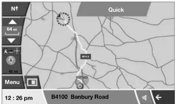 N↑ Quick 64 mi 43 mi Menu 12 : 26 pm B4100 Banbury Road