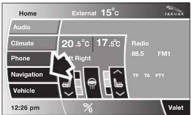 Home External 15°C Audio Climate 20.5°C | 17.5°C Phone Left Right Navigation Vehicle 12:26 pm Radio 88.5 FM1 TP TA PTY Valet
