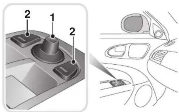 Diagram showing car intake components with labeled parts and a close-up of the interior view of the dashboard.