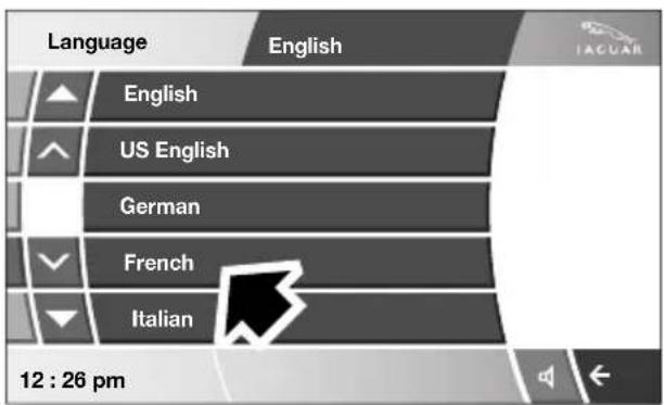 Language English US English German French Italian 12 : 26 pm
