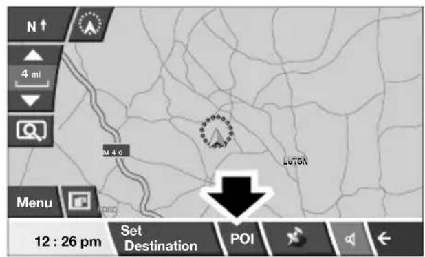 N↑ 4 mi M 4.0 LUTON Menu 12 : 26 pm Set Destination POI