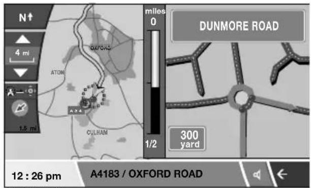 N↑ 4 mi Oxford ATOM AX4 CULHAM 1.5 mi miles 0 DUNMORE ROAD 300 yard 1/2 12 : 26 pm A4183 / OXFORD ROAD