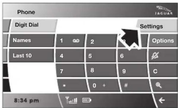 Phone Digit Dial Settings Names 1 2 3 Options Last 10 4 5 6 7 8 9 C * 0 # # 8:34 pm