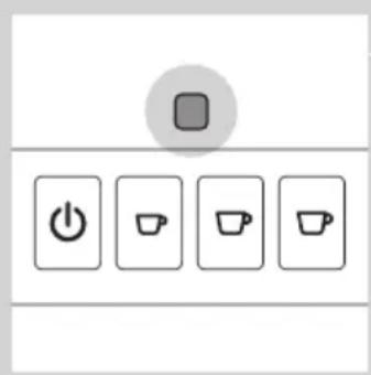 User interface icons for menu, power, cups, and teacups with a play button
