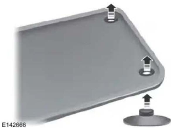 3D diagram of a mechanical component with three mounting holes and a base, no text or symbols present