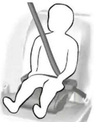 Simple line drawing of a seated human figure holding a long object, no text or symbols present