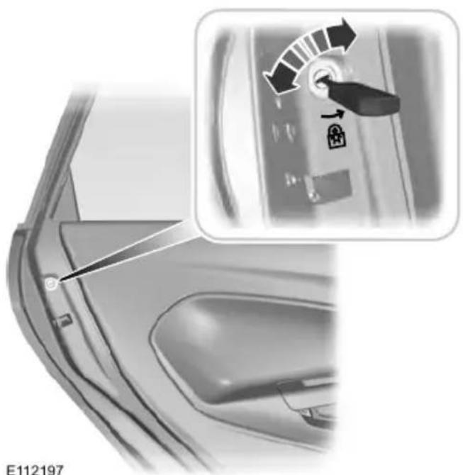 Close-up of a car door with a hand operating the steering wheel (no visible text or symbols)