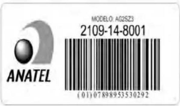 MODELO: AG2SZ3 2109-14-8001 ANATEL (01)07898953530292
