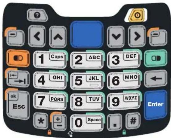 1 Caps 2 ABC 3 DEF CD 4 GHI 5 JKL 6 MNO ← 7 PQRS 8 TUV 9WXYZ Enter * + Space - # OK