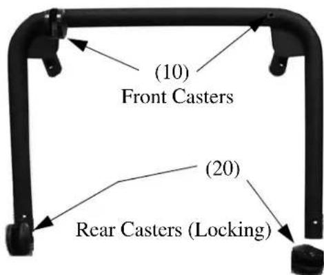 (10) Front Casters (20) Rear Casters (Locking)