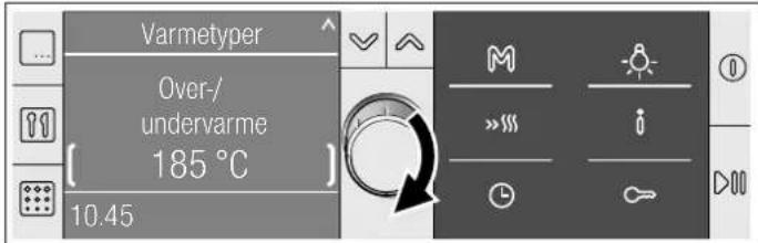 BOSCH HBG784950S - Stille inn varmetype og temperatur - 1