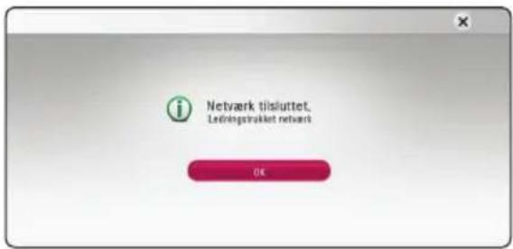 Netværk tilsluttet, Ledringstrakket netværk OK