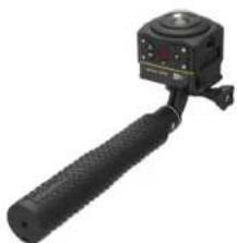 Close-up of a black handheld device with a knob and handle, no visible text or symbols