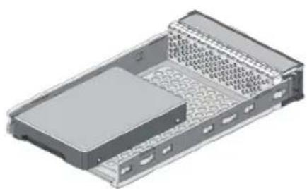 3D rendering of a rectangular electronic device housing with internal compartments and mounting holes (no text or symbols visible)
