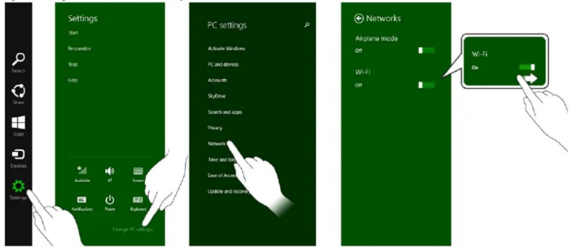 DELL Venue Pro 11 7130 - Sådan slås Wi-Fi Til/Fra - 1