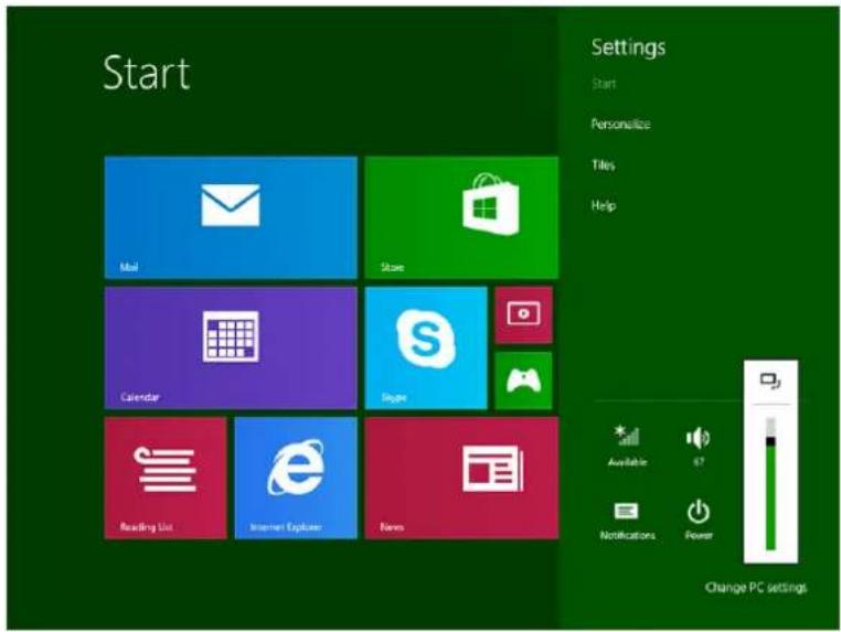 DELL Venue Pro 11 7130 - Sådan justeres skærmens lysstyrke - 1