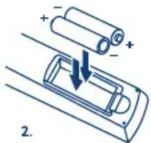 Diagram showing battery charging process with positive and negative charges, labeled with number 2.