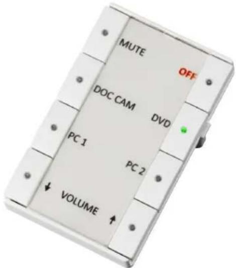 MUTE OFF DOC CAM DVD PC 1 PC 2 VOLUME