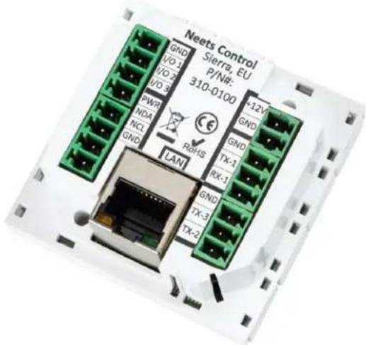 Neets Control Sierra, EU P/N#: 310-0100 GND V0-1 V0-2 V0-3 PWR NDA NCL GND LAN GND TX-1 RX-1 GND TX-3 TX-2
