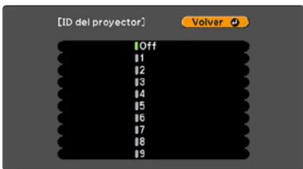 [ID del proycector] 1Off 11 12 13 14 15 16 17 18 19