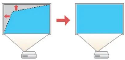 EPSON Powerlite X36+ - Corrección del a formadel imagen con Quick Corner - 1