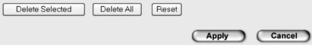 Delete Selected Delete All Reset Apply Cancel