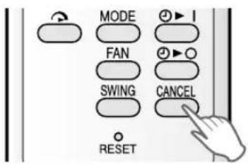 MODE FAN SWING CANCEL RESET
