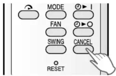 MODE FAN SWING CANCEL RESET