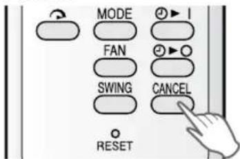 MODE FAN SWING CANCEL RESET