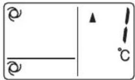 Diagram showing a rectangular shape with symbols including a circle, a horizontal line, a triangle, and a vertical line, with an '°C' label at the bottom.