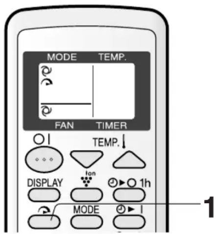 MODE TEMP. FAN TIMER TEMP. DISPLAY tan 1h MODE ▶ I 1