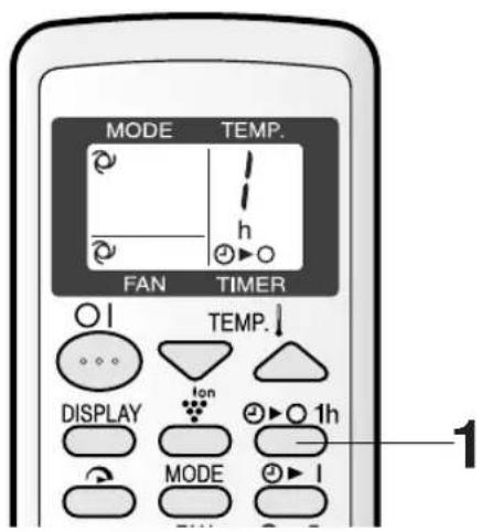 MODE TEMP. FAN TIMER TEMP. DISPLAY Ion 1h MODE I 1