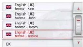 English (UK) femme - Kate English (UK) homme - John English (UK) homme - James English (UK) femme - Jessica OK
