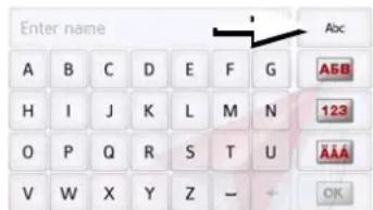Enter name A B C D E F G H I J K L M N O P Q R S T U V W X Y Z - Abc A5B 123 AAA OK