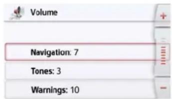 Volume Navigation: 7 Tones: 3 Warnings: 10