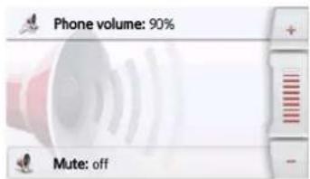 Phone volume: 90% Mute: off