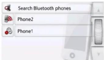 Search Bluetooth phones Phone2 Phone1