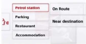 Petrol station On Route Parking Near destination Restaurant Accommodation