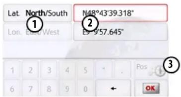 Lat. North/South N48°43'39.318" Lon. East/West E9 9'57.645" 1 2 3 4 5 " . Pos 6 7 8 9 0 ← OK