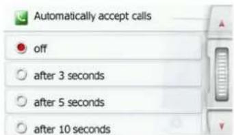 Automatically accept cells off after 3 seconds after 5 seconds after 10 seconds